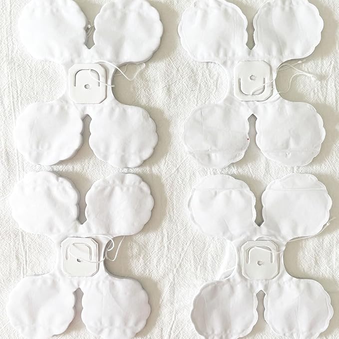 10PCS White Four Leaf Clover Paper Flowers Garland Decorations Four Leaf Clover Paper Banner Tissue Paper Streamers Reusable Hanging Garland for Birthday Wedding Baby Shower Party Backdrop Home Decor