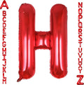AULE red Letter Balloons H 40Inch Large Giant big Foil Mylar red H Balloon for Birthday Aniversary Party Decorations