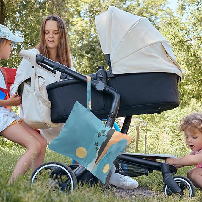 Beach Essentials, Wet Bag for Swimsuit Dirty Clothes Yoga Gym Diaper, Wet Dry Bag, Beach Vacation Essential for Travel Poor Bathing Summer Coastal Gifts