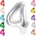 40 Inch Large Numbers Balloon, 4 Silver Ballon for 4th 14 40 44 Birthday Party, Balloon 4 Number for Graduations Wedding Supplies