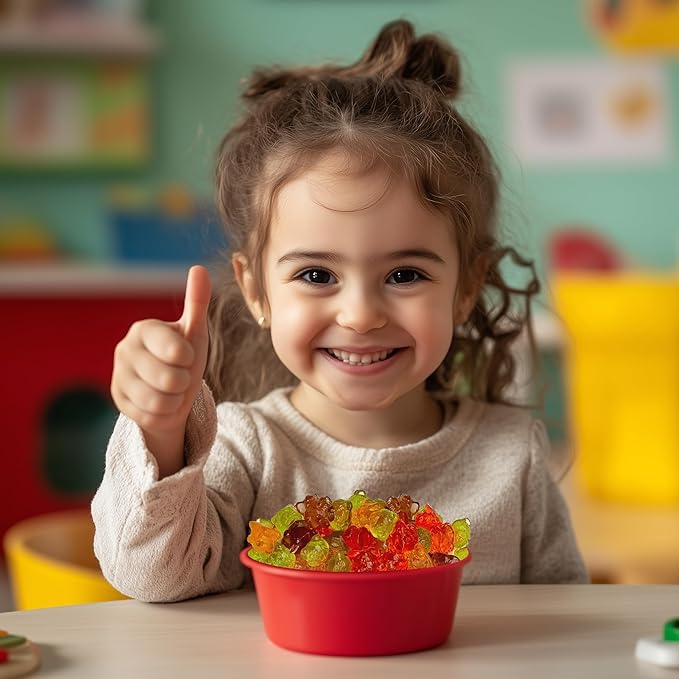Gummi Bears Candy | 1 Pound Pack | Assorted Fruit Flavors | Chewy 3D Gummies for Snacking, Party Favors, Goodie Bags, Dessert Decorating & Candy Buffets