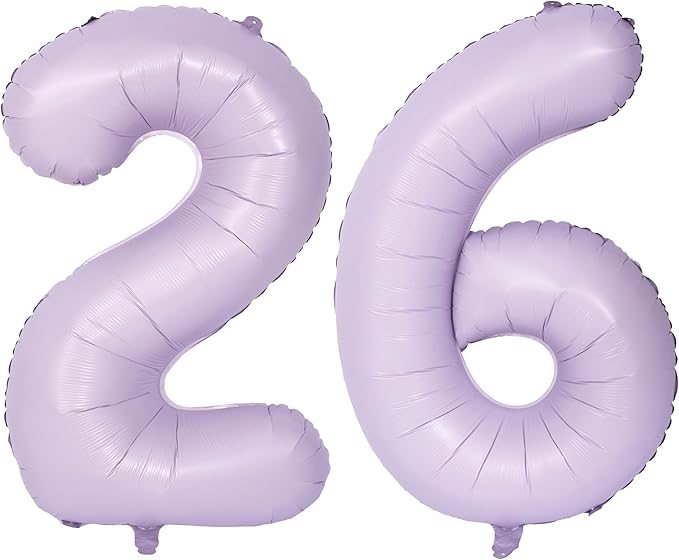 40 In Matte Purple Number Balloons Helium Foil Mylar Balloon Birthday Party banquet Decoration Digital 26