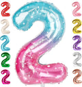 2 Numbers Balloon 40 Inch Pink Purple Blue Two Balloon Number Birthday Decor, 2nd 12 21st Party Celebration Decorations Graduations Wedding Baby Shower