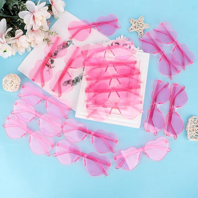 Heart Sunglasses 12/18/24 Pcs Heart Shaped Glasses for Women Cute Funny Party Glasses Party Favors Accessories