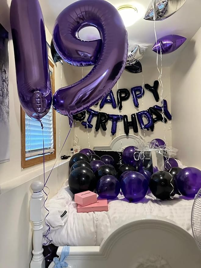 40 Inch Balloon Purple Number 6 Big Foil Helium Number Balloons Giant Mylar Number 6 Balloons 16 60 66 Birthday Anniversary Party Decorations Supplies