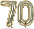 Champagne Gold Number 70 Birthday Balloons, 40 Inch Large Light Gold Foil Number 7 & 0 Balloons for Women, 70th Birthday Balloons for 70 Year Old Men Anniversary Birthday Party Decorations Supplies