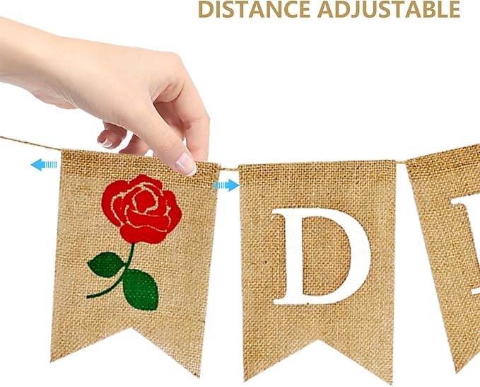 Kentucky Derby Burlap Banner Horse Race with Rose Kentucky Derby Party Decorations Photo Booth Backdrop