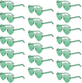 20 Pack Heart Sunglasses for Women Candy Transparent Rimless Bulk Heart Shaped Glasses for Bachelorette Party Favors