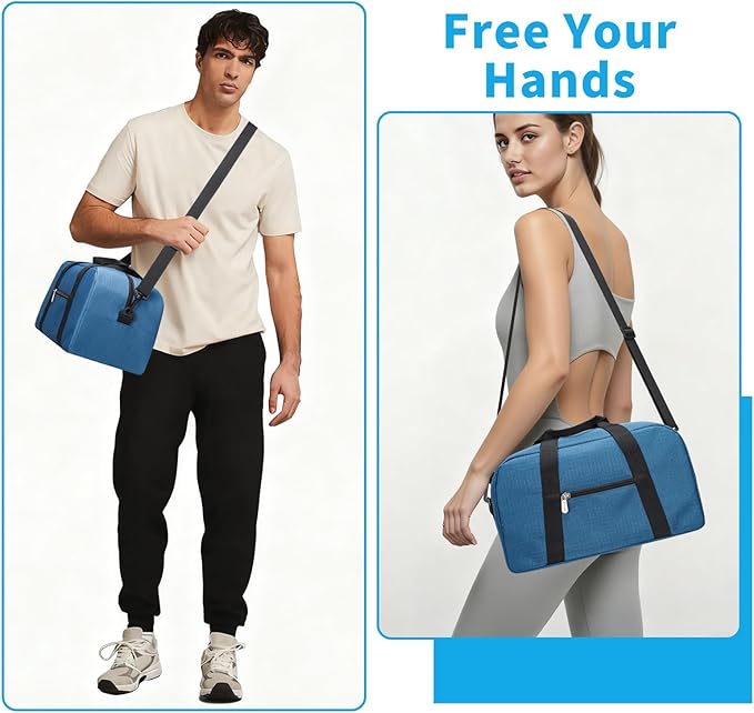 Apenze Small Gym Bag 14 inch lightweight Carry On Mini Duffel Bag for Travel Sport - Blue