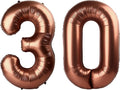 Dark Brown Number 30 Balloon 40 inch, Coffee Brown 30 Number Balloons, 30st Birthday Decorations, Chocolate 30 Year Old Women Men Party Supplies