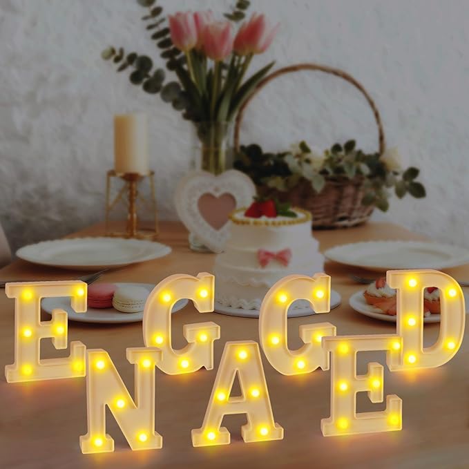 Engagement Party Decorations Wedding Decorations, 7Pcs Engagements Party Decor Engaged Decoration, Proposal Decor for Outdoor Engagement Decoration