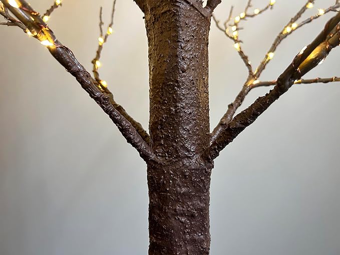 LITBLOOM Lighted Brown Tree Plug in 430 LED Fairy Lights 4FT, Twig Tree with Lights for Indoor Outdoor Home Room Christmas Decoration