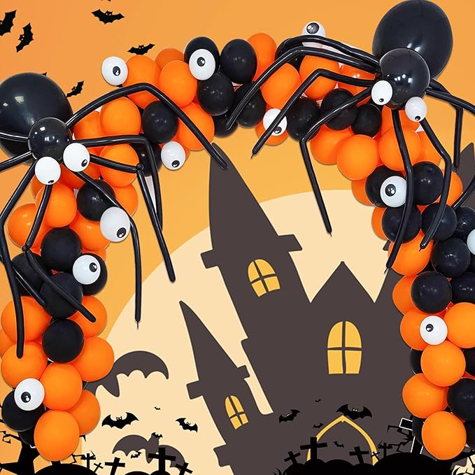 Orange Balloons 100 Pack 12 inch Thicken Latex Halloween Balloons Orange Round Helium Balloon for Halloween Birthday Kids Party Weddings thanksgiving Decorations Supplies
