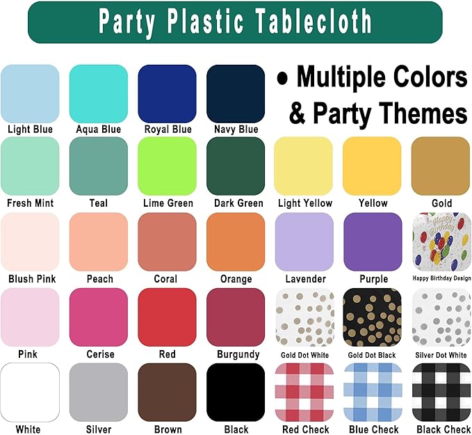 PARTY ULYJA Gold Polka Dots Confetti Plastic Tablecloths 2 Pack White Disposable Table Covers Bridal Shower 54 x 108 Inch Table Cloths for Picnic Birthday Wedding Parties 8 Foot Rectangle Table