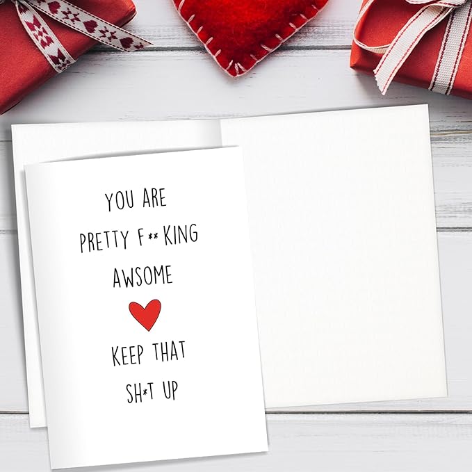 Funny Thank You Card for Best Friend, Humorous Motivational Card for Him Her, Encourage Birthday Card GIft for Colleague,Boyfriend,Girlfriend, You Are Pretty Awesome Card
