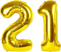 Gold Number 21 Balloon 40 inch, Numbers 21 12 Birthday Balloons for Boy Girl, Gold Foil 21 Balloon for 21 12 Birthday Party, Anniversary Celebration Decorations