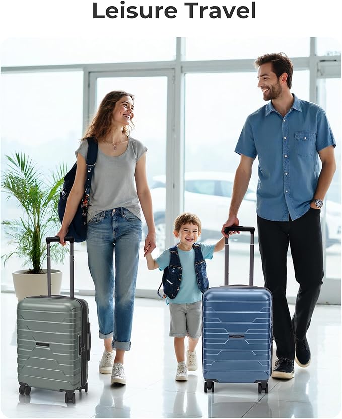 BAGSMART Carry On Luggage 22x14x9 Airline Approved with Spinner Wheels,Lightweight 20 Inch Luggage with TSA Lock,Expandable Hard Shell Carry On Suitcases for Men Women,White