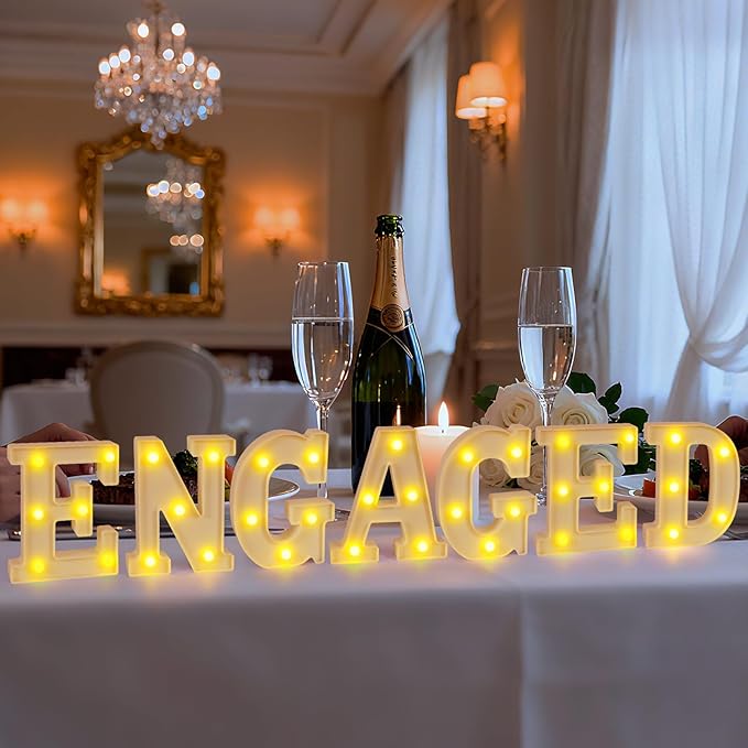 Engagement Party Decorations Wedding Decorations, 7Pcs Engagements Party Decor Engaged Decoration, Proposal Decor for Outdoor Engagement Decoration