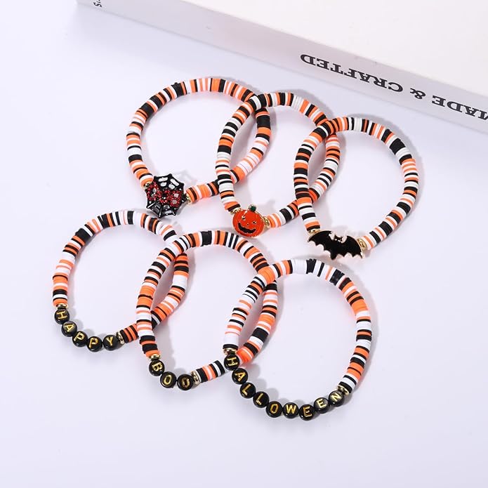 Surfer Heishi Bracelets for Women Stackable Rainbow Vinyl Disc Clay Beaded Stretch Bracelets Elastic Layering Friendship Bracelets Boho Summer Beach Jewelry