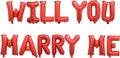 2 Set 28Pcs Red Will You Marry Me Letter Balloons 16in Balloon Foil Letter Decorations Party Decor Red Letter Balloons Will You Marry Me Party Supplies