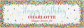 Let's Make Memories Personalized Happy Birthday Banner for Kids - Custom Colorful Party Decorations - Indoor/Outdoor Vinyl - Any Text - Happy Birthday Confetti - 8ft
