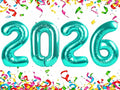 40 Inch Teal Blue 2026 Balloon Numbers,2026 Teal Blue New Years Eve Party Supplies,2026 Balloons Decorations for Happy New Year,Graduation Parties