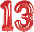 40 Inch Red Number 13 Digital Balloon,Jumbo Mylar Foil Helium Balloon for 13 Balloons for Birthday Party,Wedding Anniversary Party Decorations