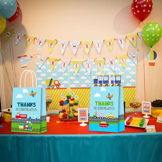 Keringo 16 PCS Party Bags for Transportation - Candy Bags for Kids' Birthday Party Supplies and Decor