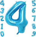 40 Inch Blue Number Balloons, Helium Mylar Foil Number Balloons for Birthdays, Number 4 Balloon for Party Wedding Bachelorette Birthday Bridal Shower Graduation Anniversary Celebration Party