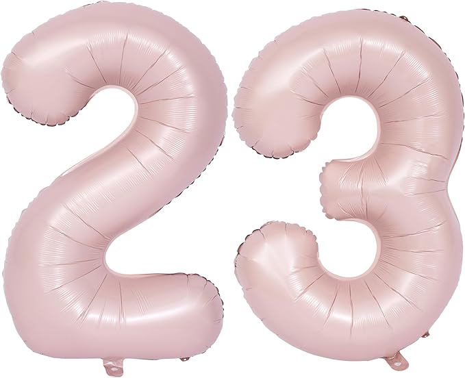 40 In Matte Pink Number Balloons Helium Foil Mylar Balloon Birthday Party banquet Decoration Digital 23