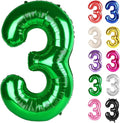 Green Number 3 Balloon 40 Inch, 3 Balloon Number, 3rd Birthday Decorations, Green Party Supplies for Boys Girls
