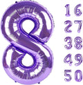 40 Inch Balloon Purple Number 8 Big Foil Helium Number Balloons Giant Mylar Number 8 Balloons for 18 28 68 80 88 Birthday Anniversary Party Decorations Supplies