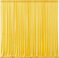 Yellow Backdrop Curtains-Wrinkle-Free Polyester Photography Drapes Party Curtain Background for Baby Shower Wedding Decorations- 16 X10FT (Yellow)