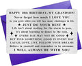 Grandson 18th Birthday Card for Him, 18 Year Old Boy Birthday Gifts, Happy Age 18 Bday Decorations