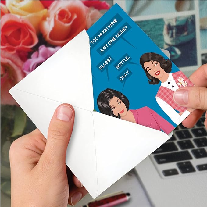 NobleWorks Pack of 3 Funny Birthday Greeting Cards with Envelopes (1 Designs, 3 Each) One More Bottle C2998BDG-C3x1