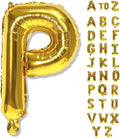 Giant P Alphabet Balloon Letters, Gold Self Inflating Custom Letter Balloons Birthday Decor, 40 Inch Helium Mylar Foil Name Word Balloons for Girls Men Anniversary Party Graduation Decoration Supplies