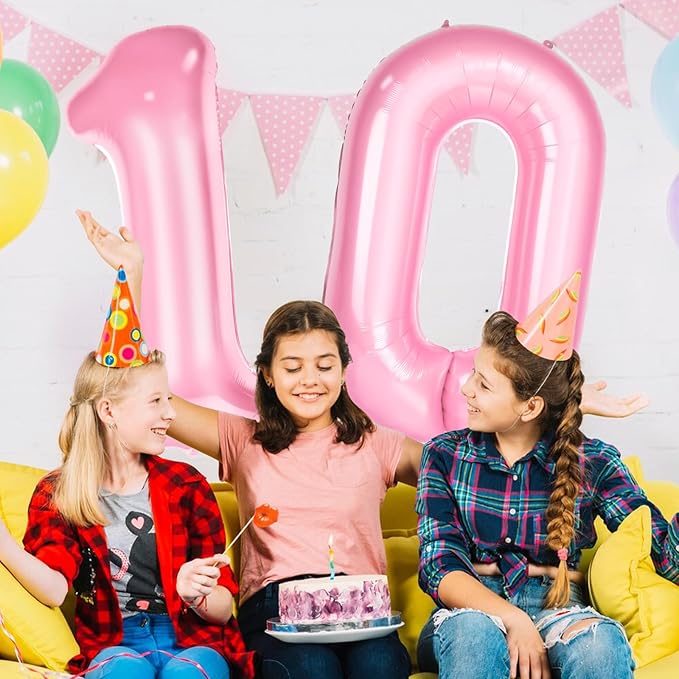 Number 0 Balloons 40 Inch Large Helium Foil Mylar Balloons For Birthdays Party Decorations/Wedding/Anniversary/Graduations/Baby Shower (Pink)