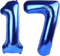 40 Inch Navy blue Number 17 Digital Balloon,Jumbo Mylar Foil Helium Balloon for 17 Balloons for Birthday Party,Wedding Anniversary Party Decorations