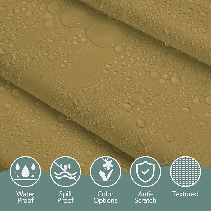 Disposable Plastic Tablecloth 54x108 Inch Rectangle - Gold, 4 Pack Waterproof & Tear-Resistant Party Table Cover for Dining, Picnic, Crafts, Holiday Decor