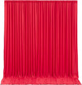Red Backdrop Curtains 8 Panels-Wrinkle-Free Polyester Photography Drapes Party Photo Backgrounds for Wedding Christmas Photo Backdrops- 32 X10FT (Red)