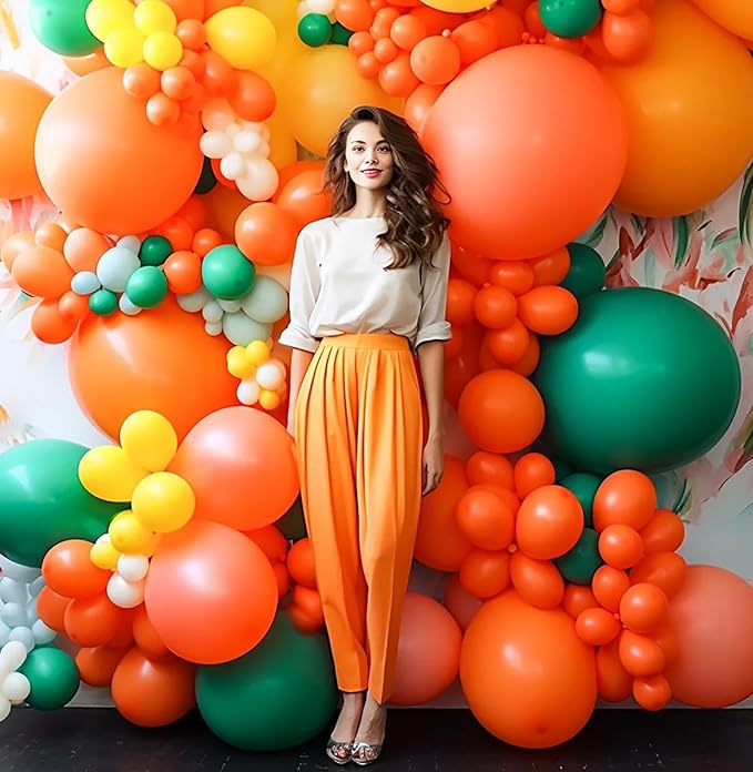 KALOR 36 Inch Giant Orange Balloons, 6 Pack Large Round Orange Latex Balloons for Anniversary, Birthday, Christmas, Wedding, Baby Shower Party Decorations