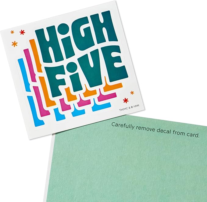 Hallmark Kids Birthday Card with Sticker (High Five Decal) for Son, Daughter, Grandchild