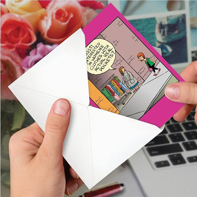 NobleWorks - Funny Birthday Greeting Card with 5 x 7 Inch Envelope (1 Card) Bday Real Pockets C7855BDG