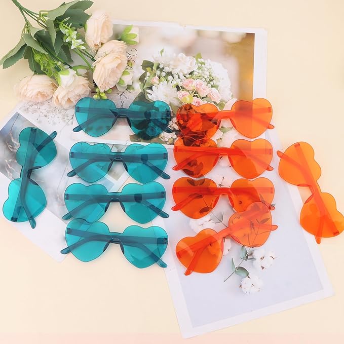 Heart Sunglasses 12/18/24 Pcs Heart Shaped Glasses for Women Cute Funny Party Glasses Party Favors Accessories