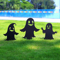 Ghost Metal Halloween Decorations Outdoor Garden Stakes, for Women/Men/Ghost Lovers,Black Silhouette Statues Yard Art, Lawn, Backyard, Patio, Pathway Decor
