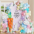160Pcs Easter Balloon Garland Arch Kit with Bunny & Carrot Foil Balloons, Pastel Balloons for Easter Party, Baby Shower, Spring Birthday, Photo Backdrop Decorations