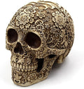 Halloween Skull Decoration - Realistic 8.2" Life Size Skeleton Head Prop for Indoor & Outdoor, Durable Plastic Skull Statue for Haunted House, Party, Gift