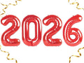 2026 Balloon Numbers Red 40 Inch, Large Foil Number Balloons 2026, Red Balloons for Happy New Year 2026 Graduation Party Supplies