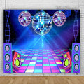 Disco Backdrop 10X8 ft Retro Glow Party 70s 80s 90s Theme Stage Dance Background Disco Party Decoration Disco Ball Banner Dance Party Backdrop for Birthday Party Prom Portrait Photo Props Polyester