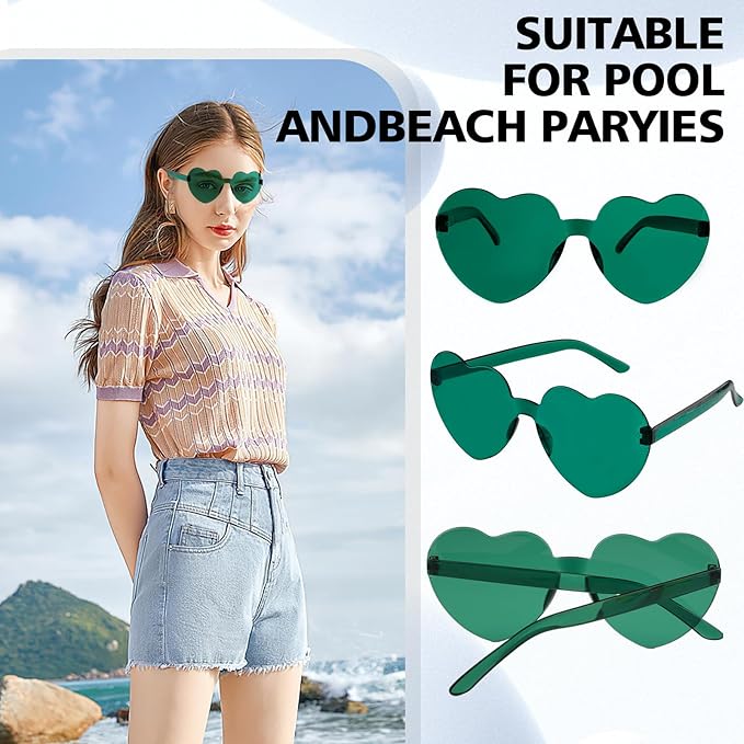 Heart Sunglasses Heart Shaped Glasses Bulk Valentines Halloween Bachelorette Party Decorations Glasses Women Men